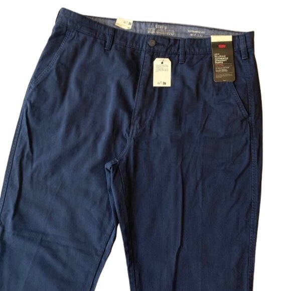 Levi's Premium XX Chino Authentic Straight Pants Relaxed Fit Mens 38x32 Blue NWT - Picture 1 of 10